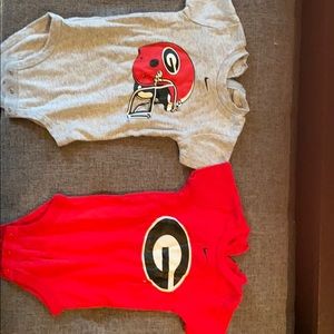 2 Nike Brand UGA Onesies